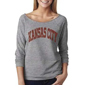 Hometown Kc Proud Sweatshirts Kansas City Royaltee Womens Football Sports Shirts, Heather Grey, Xxla...