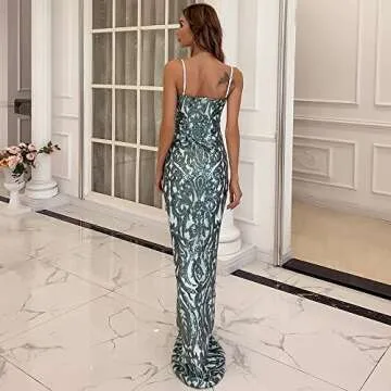 Miss Ord Mermaid Sequin Formal Prom Dress for Women