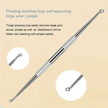 Blackhead Remover Pimple Popper Tool Kit, 6-in-1 Blackhead Comedone Acne Blemish Pimple Extractor Tool Kit Tweezers Kit Skin Care Tools for Face