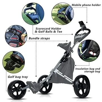 Lakehood Golf Push Cart for Ultimate Course Convenience