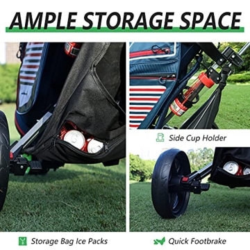 Lakehood Golf Push Cart for Ultimate Course Convenience