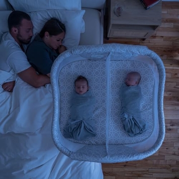 HALO BassiNest Twin Sleeper for New Parents with Twins