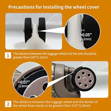 uinhuine Luggage Wheel Covers for Suitcase,9Pack Luggage Wheel Protector Covers for most 8-spinner Wheels Carry on Luggage