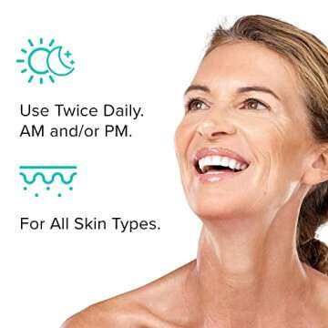 ClarityRx Keep Your Chin Up Anti-Aging Neck & Chest Serum, Natural Plant-Based Hyaluronic Acid Treatment for All Skin Types (1 fl oz)