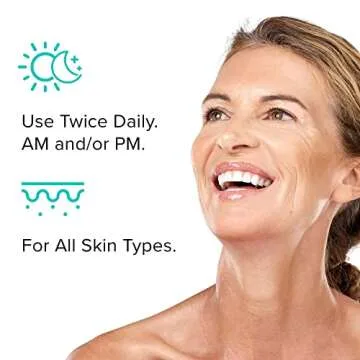 ClarityRx Keep Your Chin Up Anti-Aging Neck & Chest Serum, Natural Plant-Based Hyaluronic Acid Treatment for All Skin Types (1 fl oz)