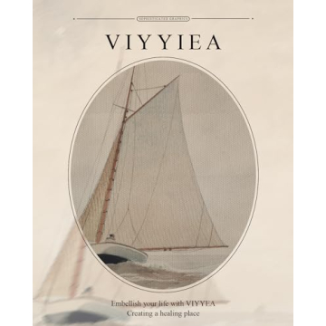 VIYYIEA Gold Framed Seascape Canvas Art for Home Decor