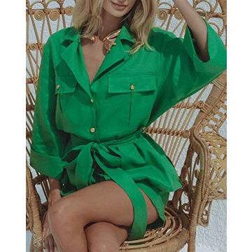 Fixmatti Stylish Women 2 Piece Summer Short Set Green