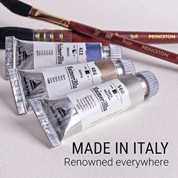 MaimeriBlu 12ml Single-Pigment Watercolor Paint - Pyrrole Red PR255 Professional Watercolor Paint - Lightfast and Transparent Watercolor Paint Tube for Artists