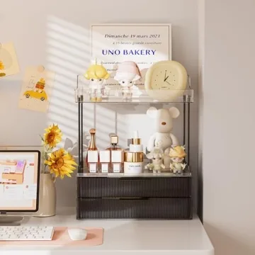 Stylish Delamu 2-Tier Bathroom Organizer for All Skincare Needs