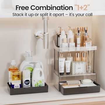 Stylish Delamu 2-Tier Bathroom Organizer for All Skincare Needs