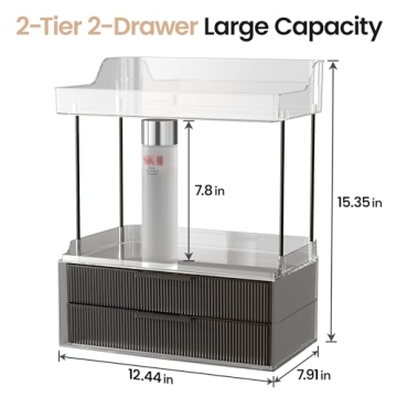 Stylish Delamu 2-Tier Bathroom Organizer for All Skincare Needs