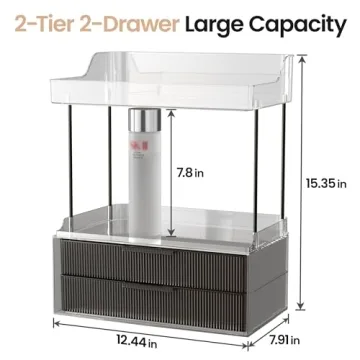 Stylish Delamu 2-Tier Bathroom Organizer for All Skincare Needs
