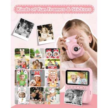 Kids Instant Print Camera Fun for Ages 3-12 - Pink