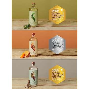 Seedlip - Non-Alcoholic Spirits Trio Bundle | Grove 42, Garden 108 and Spice 94 | Calorie Free, Suga...