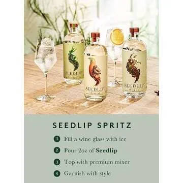 Seedlip - Non-Alcoholic Spirits Trio Bundle | Grove 42, Garden 108 and Spice 94 | Calorie Free, Sugar Free | Spirit Alternative | Alcohol Free Cocktails | 23.7 fl oz (Pack of 3, 700ml)