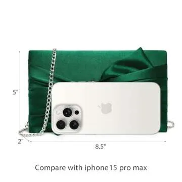 Dasein Women's Elegant Satin Bow Flap Evening Bag