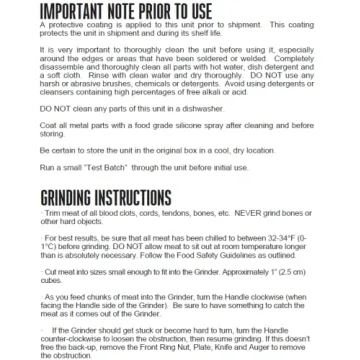 Weston #10 Manual Meat Grinder and Sausage Stuffer