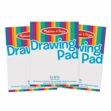 Melissa Doug Premium Drawing Paper Pads 3-Pack Young Artists