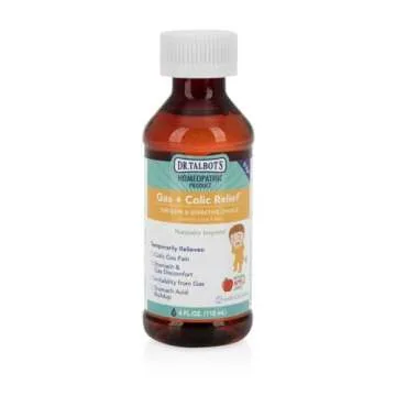 Dr. Talbot's Gas + Colic Relief Liquid Medicine, Naturally Inspired, for Infants, Includes Syringe, Apple Juice Flavor, 4 Fl Oz