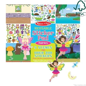 Melissa & Doug Reusable Sticker Pad: Fairies with 200 Stickers