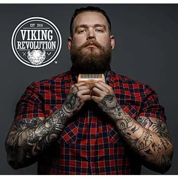 Wooden Beard Comb With Case for Perfect Grooming