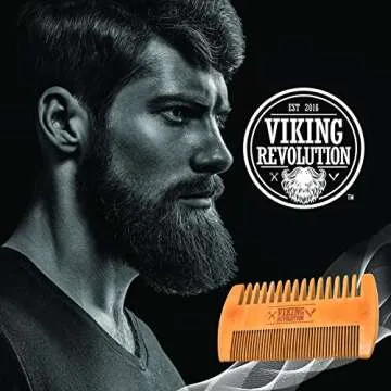 Wooden Beard Comb With Case for Perfect Grooming