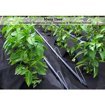 Sandbaggy Galvanized 6-Inch Landscape Staples | Industrial Grade 9 Gauge Steel | Also Called Fabric Pins, Garden Earth Stakes, Lawn Nails | Trusted by Farmers & Homeowners Across The USA (100 Staples)