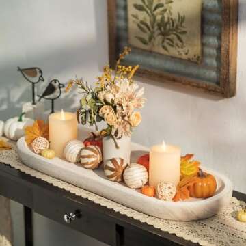 Hanobe Decorative Bowl - Handcrafted Wooden Centerpiece