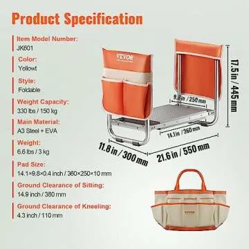 VEVOR Garden Kneeler: Comfort for Seniors and Gardeners