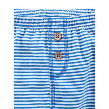 Simple Joys by Carter's Baby 4-Pack Neutral Pant, Blue/Grey Heather/Navy/Stripe, 18 Months