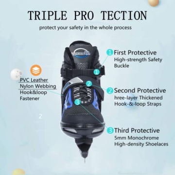 Adjustable Ice Skates for Boys Girls and Beginners