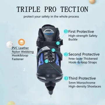 Adjustable Ice Skates for Boys Girls and Beginners