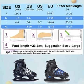 Adjustable Ice Skates for Boys Girls and Beginners
