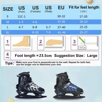 Adjustable Ice Skates for Boys Girls and Beginners