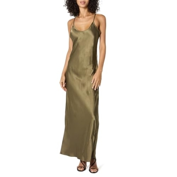 Shop The Drop Women’s Lana Maxi Slip Dress in Bronze Olive