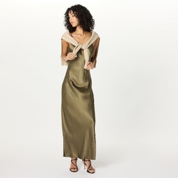 Shop The Drop Women’s Lana Maxi Slip Dress in Bronze Olive