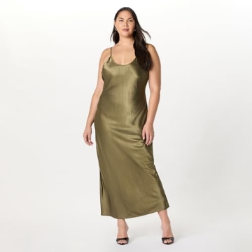 Shop The Drop Women’s Lana Maxi Slip Dress in Bronze Olive