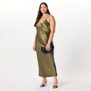 Shop The Drop Women’s Lana Maxi Slip Dress in Bronze Olive