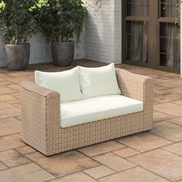 Stylish TK Classics Loveseat with Cushions for Outdoors