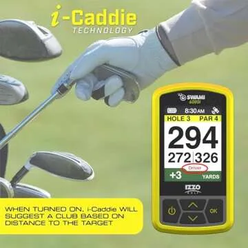 Izzo Swami 6000 Handheld Golf GPS - Water-Resistant, Color Display & 38,000 Course Maps