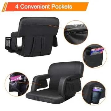 Blufree Heated Bleacher Seat – Stay Warm in Comfort