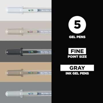 SAKURA Gelly Roll Moonlight 06 Gel Pens - Fine Point Ink Pen for Journaling, Art, or Drawing - Gray ...