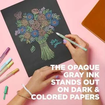 SAKURA Gelly Roll Moonlight 06 Gel Pens - Fine Point Ink Pen for Journaling, Art, or Drawing - Gray Ink - Fine Line - 5 Pack