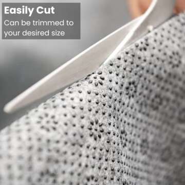 DABLINE 80" x 80" Non Slip Rug Pad for Tufting and Rug Making, Thick and Grippy Backing Fabric