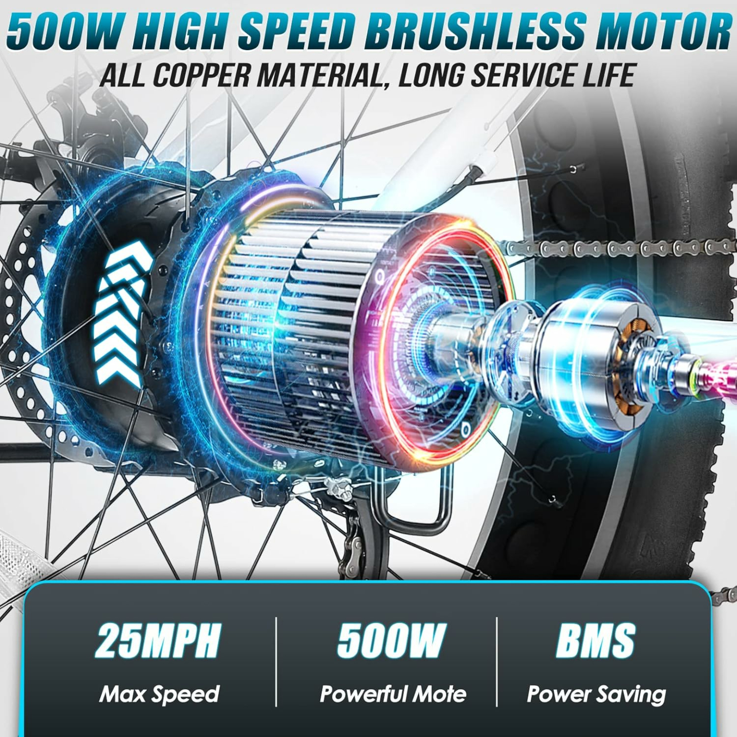 Vivi 26" Fat Tire Electric Mountain Bike 750W