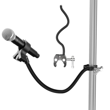 Mippko Gooseneck Microphone Stand - 19.69" Flexible Arm and Mic Clip