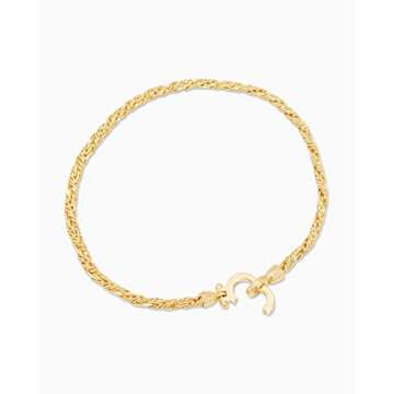 gorjana Women’s Marin Bracelet, 18K Gold Plated, Rope Chain, Parker Clasp