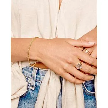 gorjana Women’s Marin Bracelet, 18K Gold Plated, Rope Chain, Parker Clasp