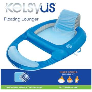 Kelsyus Spring Float Pool Lounger Chair for Relaxation