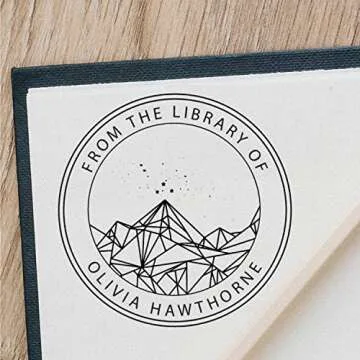 Velaris Personalized Library Stamp from Ex-Libris, Custom Wood or Self-Inking, 7/8" x 2 3/8"